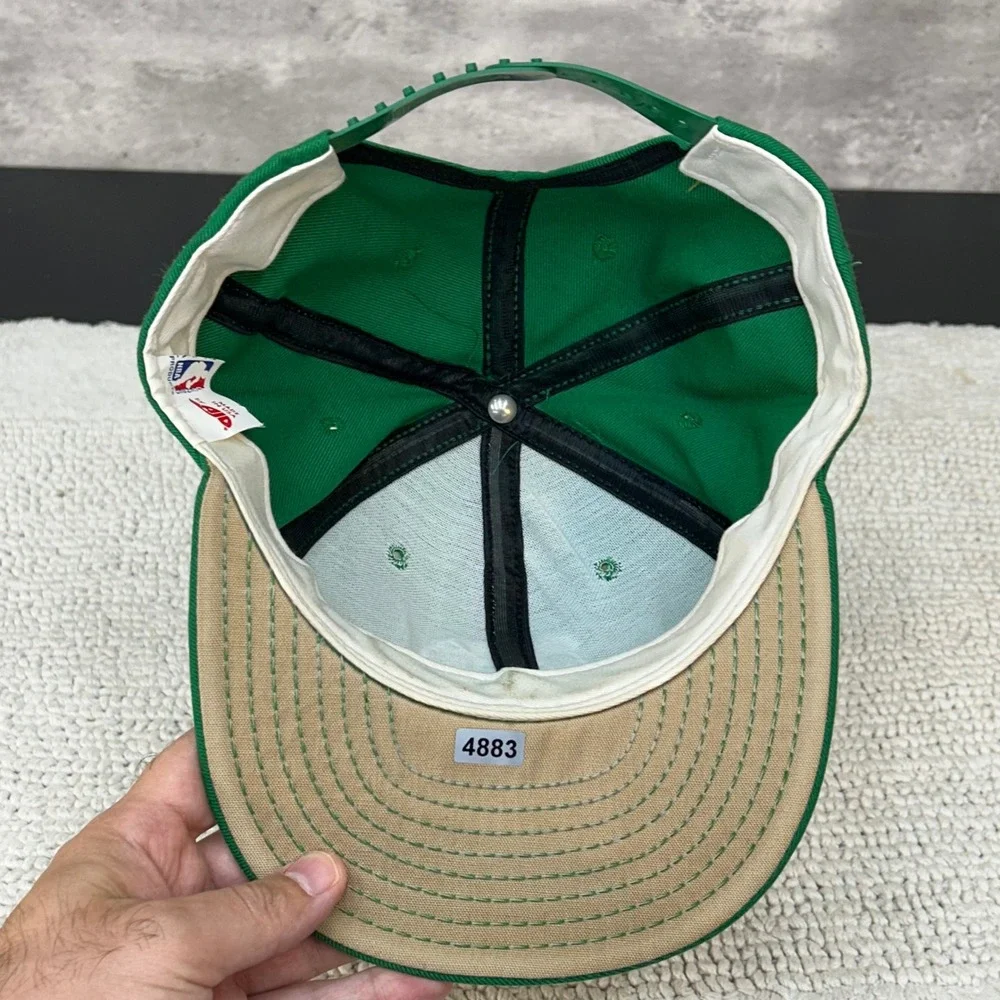 Vintage Boston Celtics Larry Bird Snapback Hat OSFA Embroidered AJD Basketball
